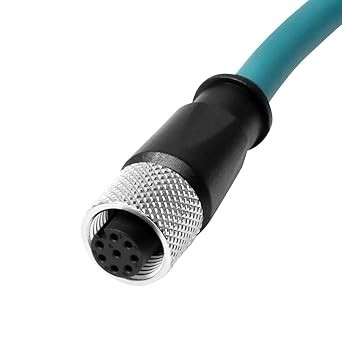 Alvin's Cables M12 A-Code 8 Pin Male to 8 Pin Female Cat6a High-Flex Shielded Sensor Actuator Cable for Cognex Industrial Camera 26ft, Green