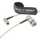 Alvin's Cables Blackmagic DIN 1.0/2.3 Mini BNC Right Angle to BNC Male 75ohm RG179 HD SDI Cable